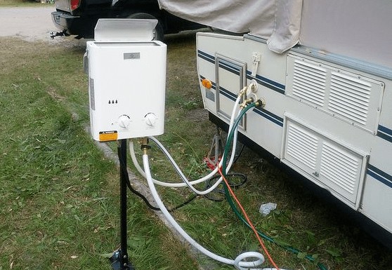portable tankless outdoor gas shower