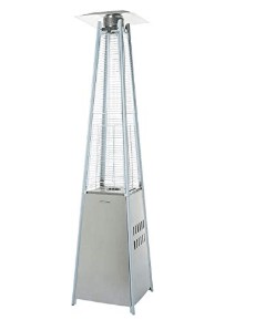 fire sense stainless steel pyramid flame patio heater