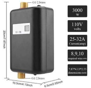 3000w mini tankless water heater