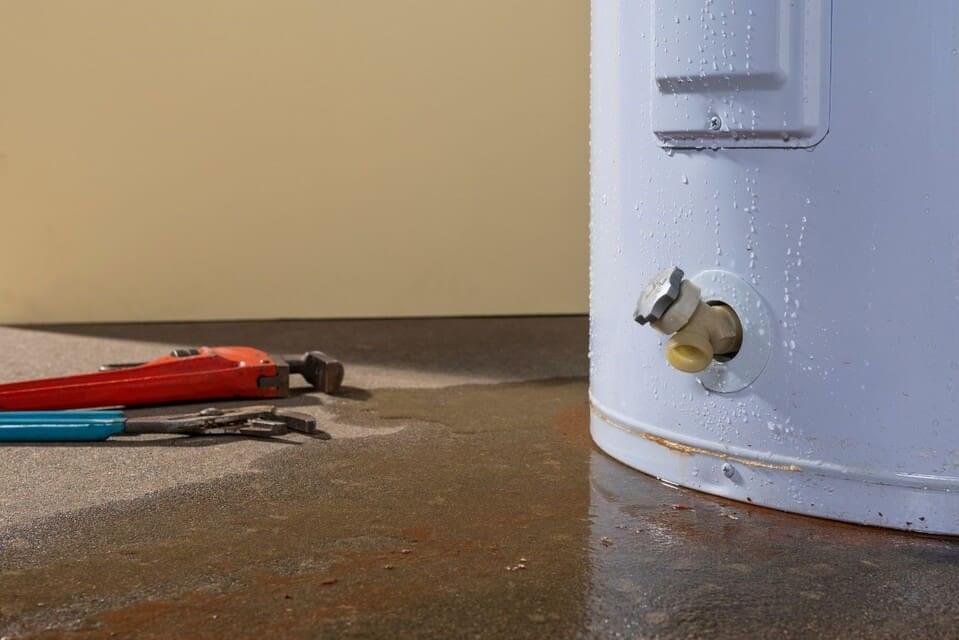hot water tank leaking